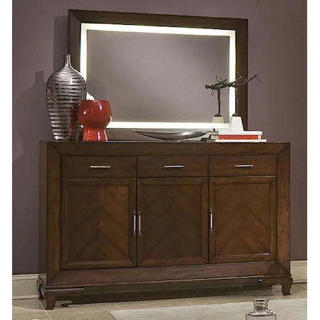 Dresser & Lighted Dresser Mirror